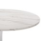 ΤΡΑΠΕΖΙ ΤΡΑΠΕΖΑΡΙΑΣ ROLLO HM9422.01 ΣΤΡΟΓΓΥΛΟ WHITE MARBLE Φ120x74Yεκ.