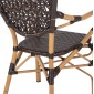 ΠΟΛΥΘΡΟΝΑ ΑΛΟΥΜΙΝΙΟΥ BAMBOO LOOK ΚΑΦΕ ΚΑΙ ΚΑΦΕ PE RATTAN HM5926.01 56x62x95Yεκ.