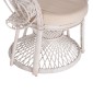 ΠΟΛΥΘΡΟΝΑ ROYAL PEACOCK HM9342.02 RATTAN ΣΕ ΛΕΥΚΟ-ΜΑΞΙΛΑΡΙ ΛΕΥΚΟ 114x72x150Yεκ.