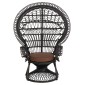 ΠΟΛΥΘΡΟΝΑ ROYAL PEACOCK HM9342.03 RATTAN ΜΑΥΡΟ-ΜΑΞΙΛΑΡΙ ΚΑΦΕ 114x72x150Yεκ.