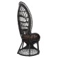 ΠΟΛΥΘΡΟΝΑ ROYAL PEACOCK HM9342.03 RATTAN ΜΑΥΡΟ-ΜΑΞΙΛΑΡΙ ΚΑΦΕ 114x72x150Yεκ.