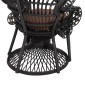 ΠΟΛΥΘΡΟΝΑ ROYAL PEACOCK HM9342.03 RATTAN ΜΑΥΡΟ-ΜΑΞΙΛΑΡΙ ΚΑΦΕ 114x72x150Yεκ.