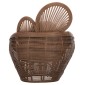 ΠΟΛΥΘΡΟΝΑ CIRCE HM9883 RATTAN ΚΑΦΕ-ΜΑΞΙΛΑΡΙΑ ΕΚΡΟΥ 100x74x112,5Υεκ.