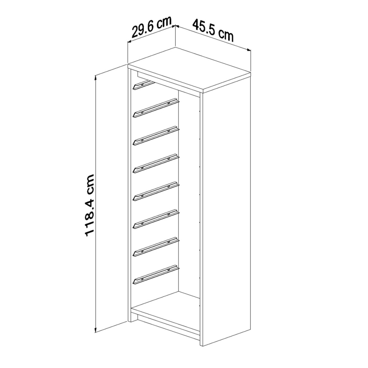 ΣΥΡΤΑΡΙΕΡΑ SANI HM18201.03 ΜΕΛΑΜΙΝΗ SONAMA-ΛΕΥΚΑ ΣΥΡΤΑΡΙΑ P.E. 45,5x29,6x118,5Υεκ