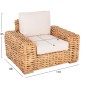 ΠΟΛΥΘΡΟΝΑ TROPEL HM9810 ΞΥΛΟ MANGO-RATTAN ΦΥΣΙΚΟ-ΛΕΥΚΑ ΜΑΞΙΛΑΡΙΑ 110x88x70-85Υεκ.