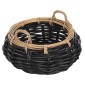 ΚΑΛΑΘΙ ΔΑΠΕΔΟΥ POTTS HM4378 ΜΑΥΡO&ΦΥΣΙΚΟ ΧΡΩΜΑ- CL RATTAN Φ62x36Yεκ.