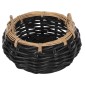 ΚΑΛΑΘΙ ΔΑΠΕΔΟΥ POTTS HM4378 ΜΑΥΡO&ΦΥΣΙΚΟ ΧΡΩΜΑ- CL RATTAN Φ62x36Yεκ.