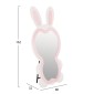 ΠΑΙΔΙΚΟΣ ΚΑΘΡΕΦΤΗΣ ΔΑΠΕΔΟΥ BUNNY HM4489.01 MDF ΡΟΖ & ΛΕΥΚΟ-ΜΑΥΡΟ STAND 80x162Υεκ.