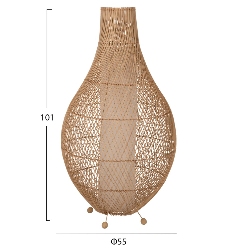 ΦΩΤΙΣΤΙΚΟ ΔΑΠΕΔΟΥ HM7835 RATTAN ΣΕ ΦΥΣΙΚΟ ΧΡΩΜΑ Φ55x101Υεκ.