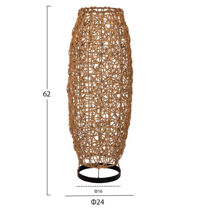 ΦΩΤΙΣΤΙΚΟ ΔΑΠΕΔΟΥ HM7877 RATTAN ΣΕ ΦΥΣΙΚΟ ΧΡΩΜΑ Φ24x62Yεκ.