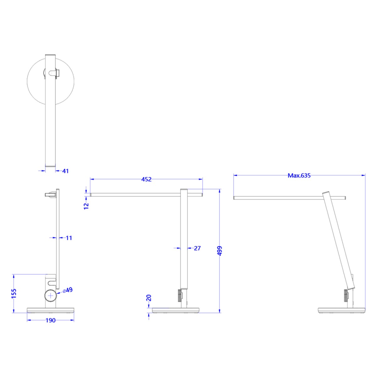 ΦΩΤΙΣΤΙΚΟ ΓΡΑΦΕΙΟΥ LED BLAIN PRO HM4445.07 ΓΚΡΙ ΜΕΤΑΛΛΙΚΟ ΧΡΩΜΑ Φ19x49,9Υεκ.