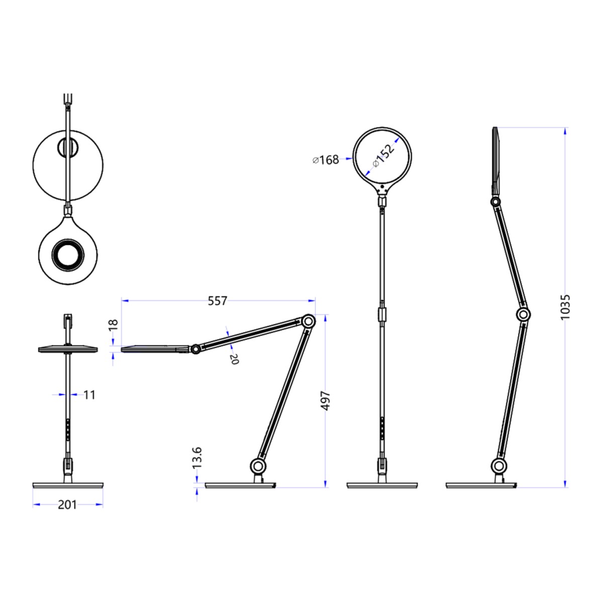 ΦΩΤΙΣΤΙΚΟ ΓΡΑΦΕΙΟΥ LED BLAIN PRO HM4452.08 ΓΚΡΙ-ΑΣΗΜΙ ΧΡΩΜΑ ABS 55,7x49,7Υεκ.