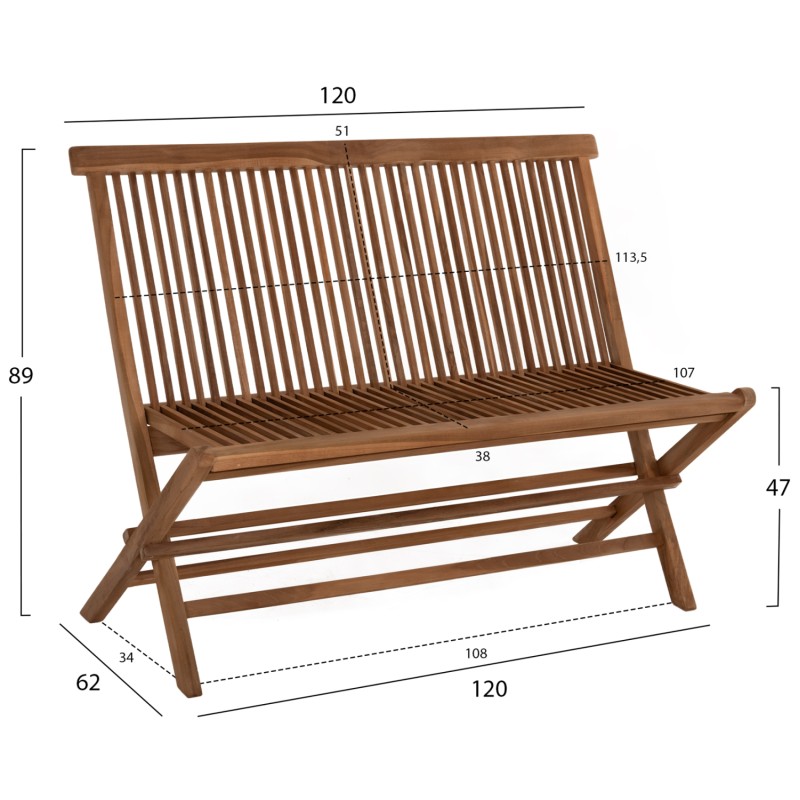 ΣΕΤ ΤΡΑΠΕΖΑΡΙΑΣ ΕΞΩΤ. ΧΩΡΟΥ 4ΤΜΧ KENDALL HM11953 ΜΑΣΙΦ ΞΥΛΟ TEAK ΦΥΣΙΚΟ