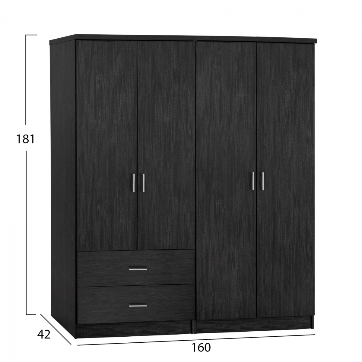 ΣΕΤ 2 ΤΜΧ ΝΤΟΥΛΑΠΑ 4ΦΥΛΛΗ ZEBRANO 160X42X181 HM11351.01