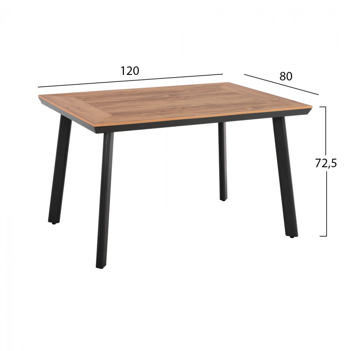 ΣΕΤ ΤΡΑΠΕΖΑΡΙΑΣ 5ΤΜΧ ΤΡΑΠΕΖΙ ΑΝΘΡΑΚΙ 120x80 ΚΑΙ ΠΟΛΥΘΡΟΝΑ ΜΕ ΣΧΟΙΝΙ HM11535.02