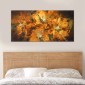 Πίνακας σε καμβά "Orange Flowers" Megapap ψηφιακής εκτύπωσης 120x60x3εκ.