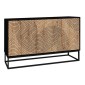 Μπουφές μελαμίνης Themis Megapap χρώμα μαύρο - sapphire oak 150x35x83,6εκ.