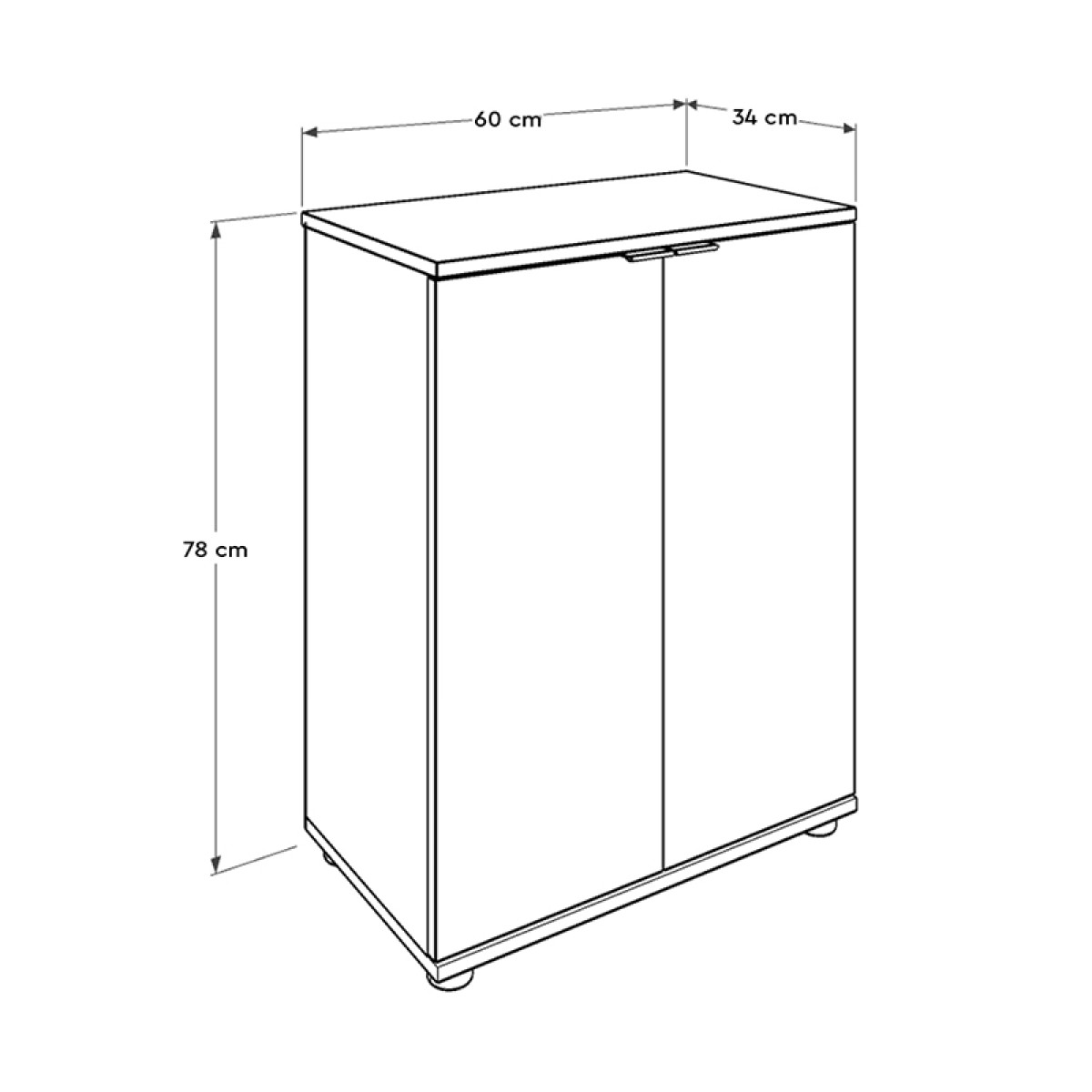 Παπουτσοθήκη - Ντουλάπι Antre Megapap χρώμα sonoma 60x34x78εκ.