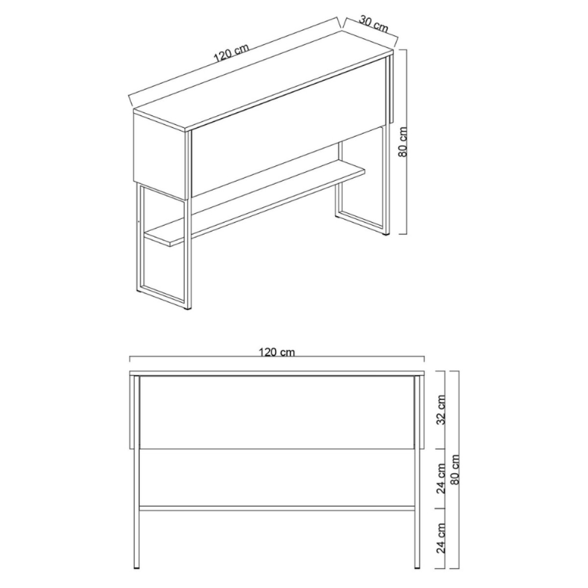 Μπουφές Luxe Megapap χρώμα travertine - χρυσό 120x30x80εκ.