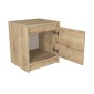 Κομοδίνο Conve Megapap χρώμα sapphire oak 40x35x45εκ.