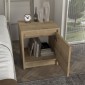 Κομοδίνο Conve Megapap χρώμα sapphire oak 40x35x45εκ.