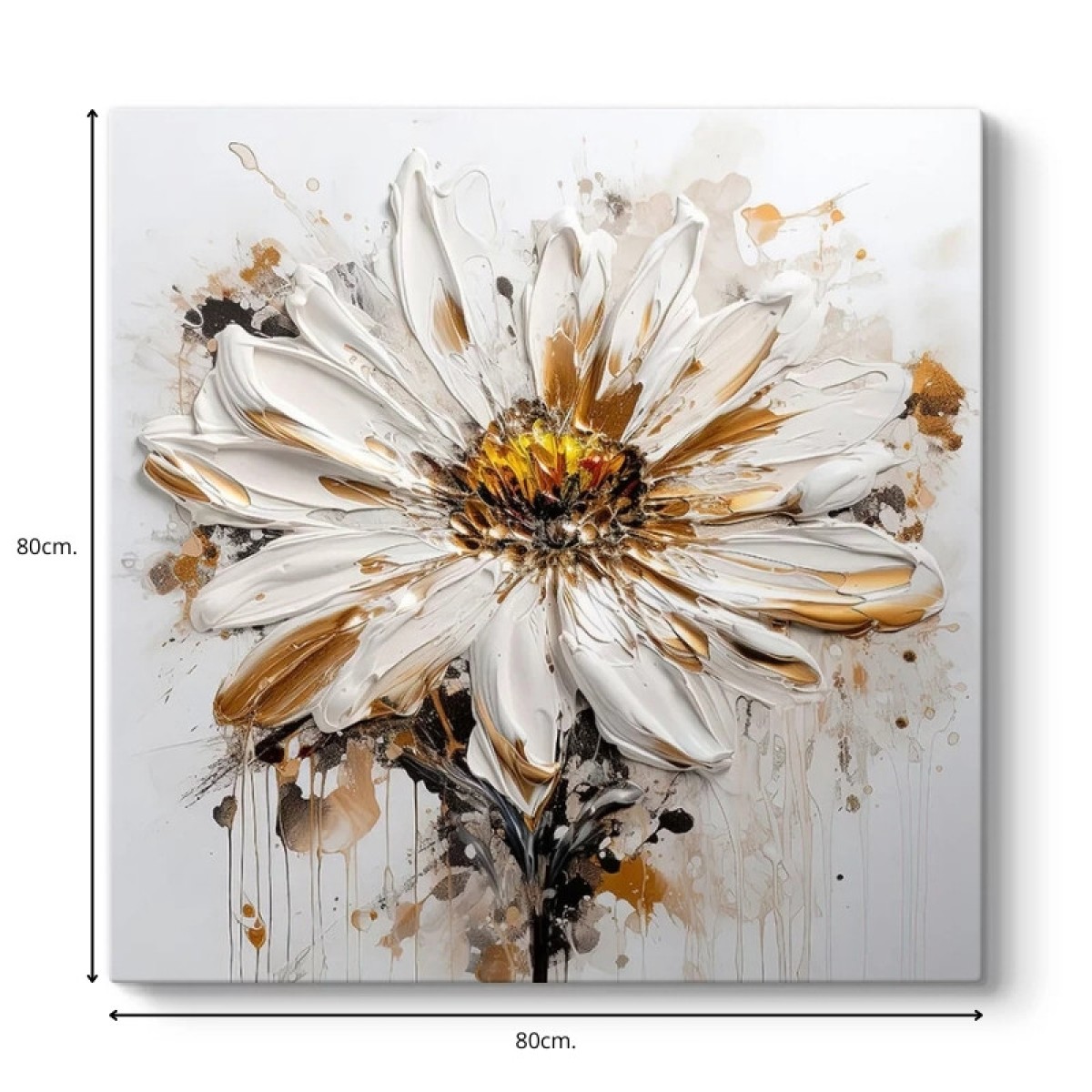 Πίνακας σε καμβά "Daisy" Megapap ψηφιακής εκτύπωσης 80x80x3εκ.