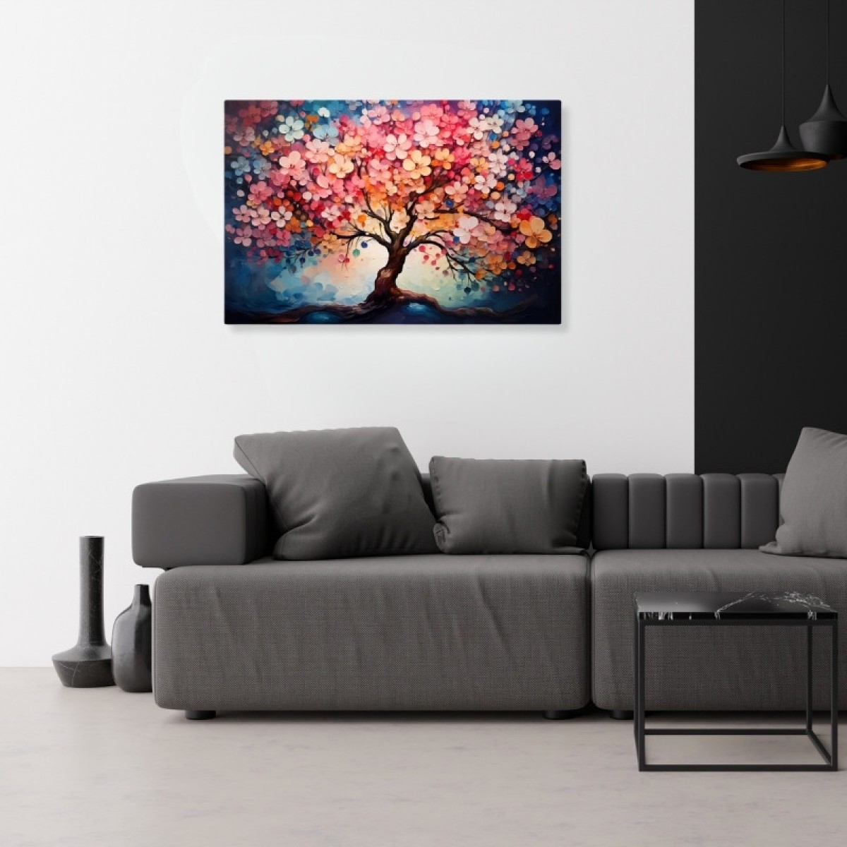 Πίνακας σε καμβά "Pink Tree" Megapap ψηφιακής εκτύπωσης 100x70x3εκ.