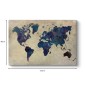 Πίνακας σε καμβά "World Map" Megapap ψηφιακής εκτύπωσης 125x80x3εκ.