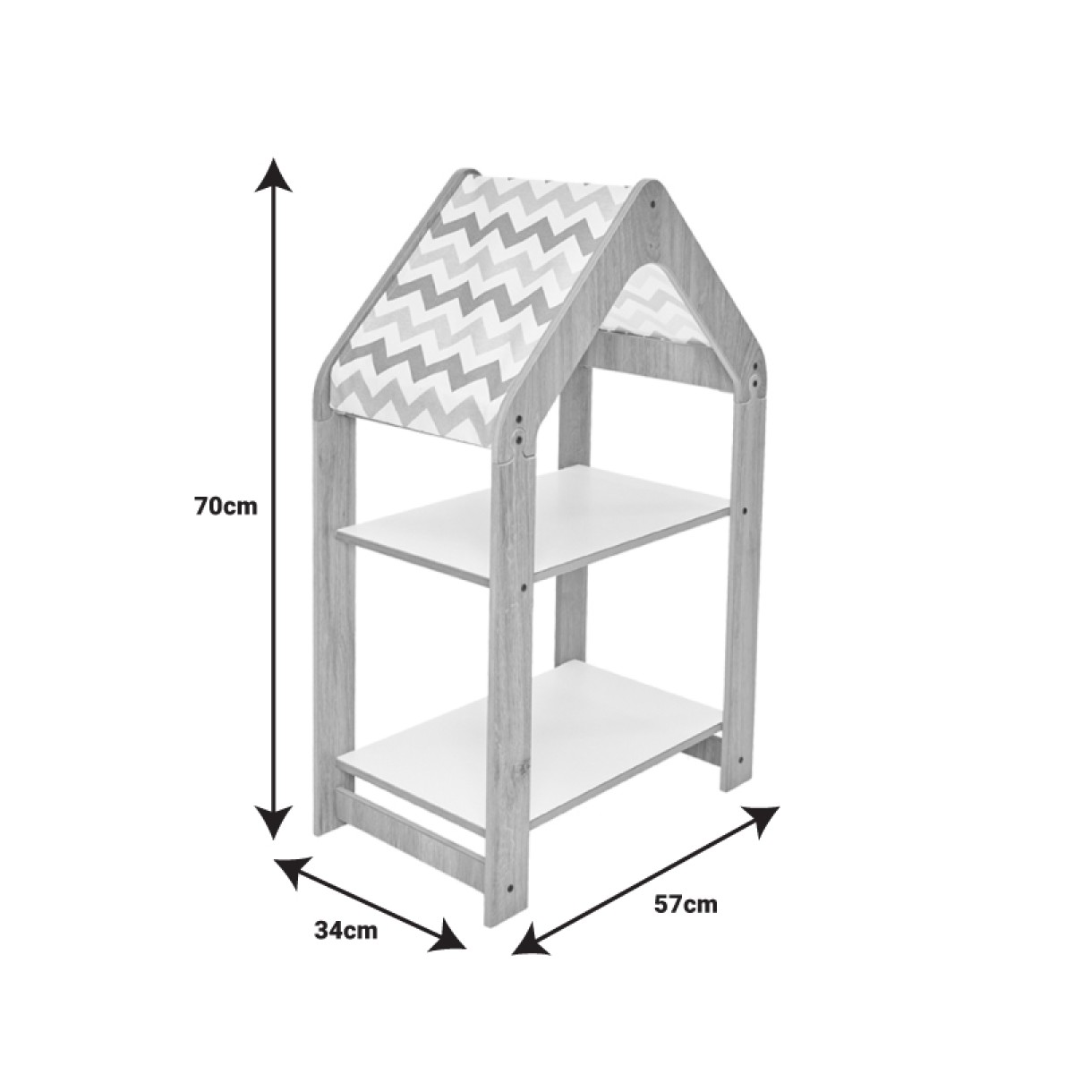 Ραφιέρα Montessori Zoilen pakoworld λευκό-μπλε mdf 50x30x80εκ