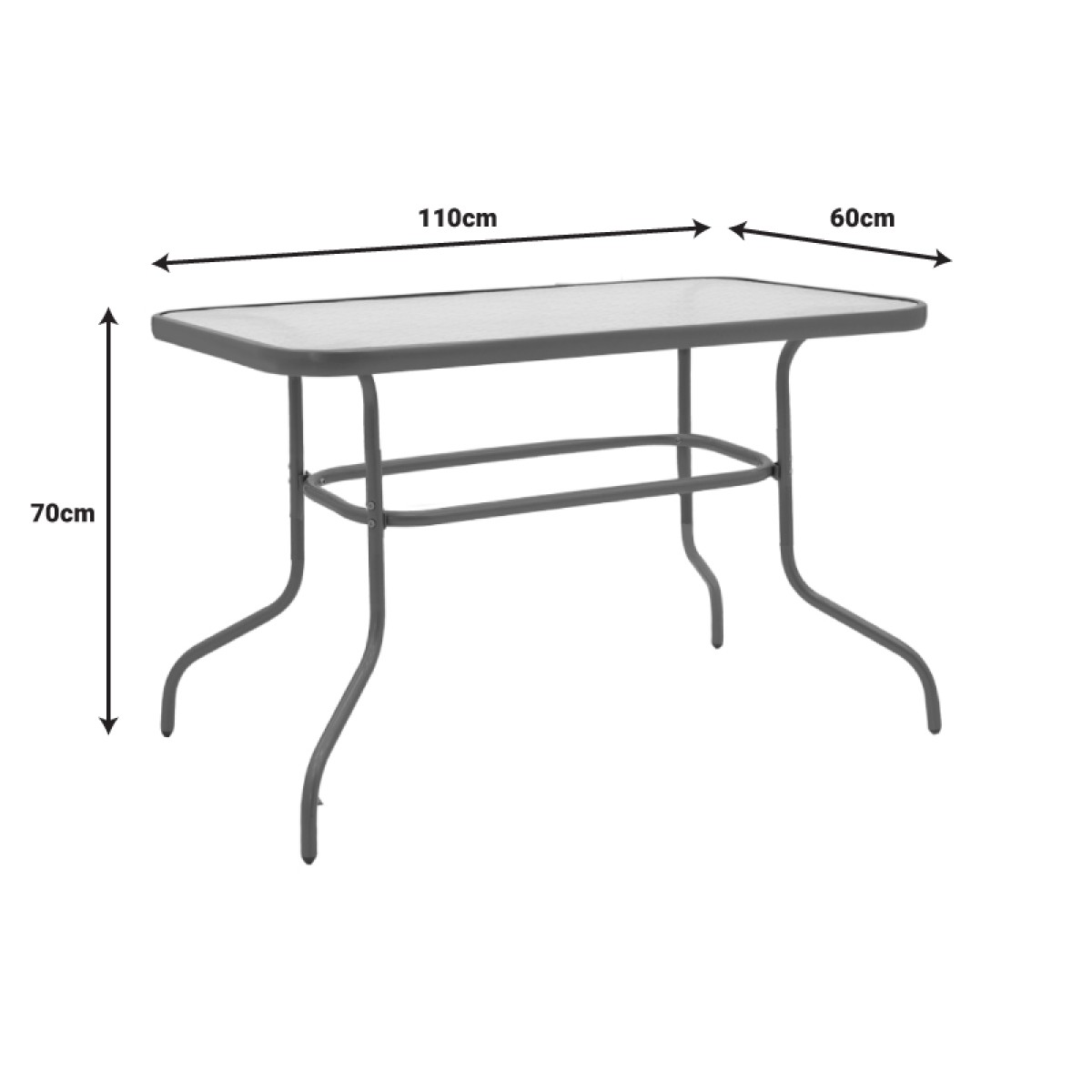 Τραπεζαρία Valor-Calan σετ 5τεμ pakoworld μέταλλο-textilene καφέ 110x60x70εκ