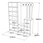 Έπιπλο εισόδου Doorse pakoworld μελαμίνης λευκό-sonoma 147.5x35x180εκ