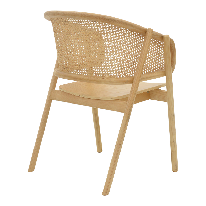 Πολυθρόνα Wenzy pakoworld φυσικό Rattan - μασίφ ξύλο toon 58x58x82εκ