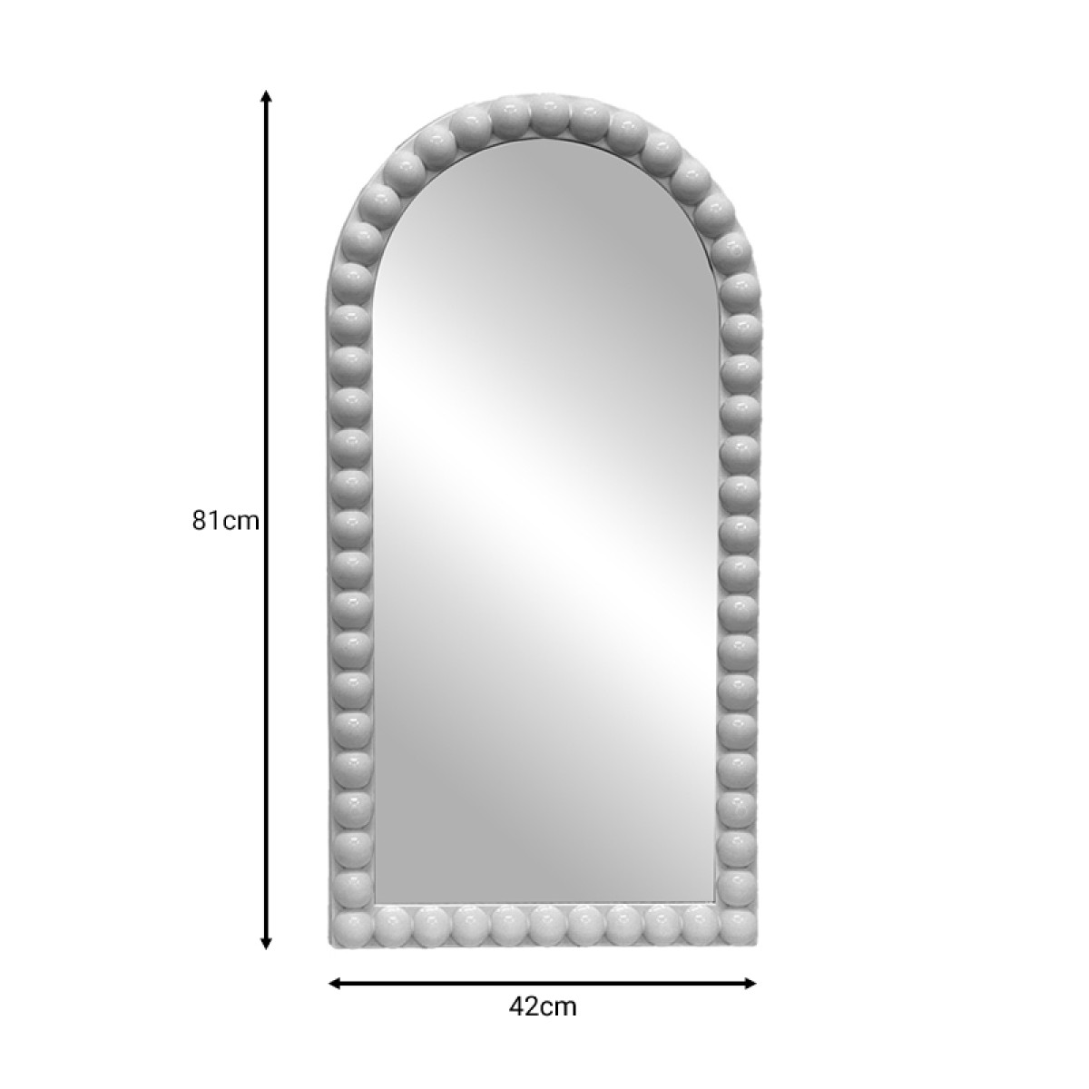 Καθρέπτης Pavloval Inart λευκό pp 42x81x3.5εκ