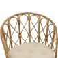 Πολυθρόνα Rostan Inart φυσικό rattan με μαξιλάρι 60x46x80εκ