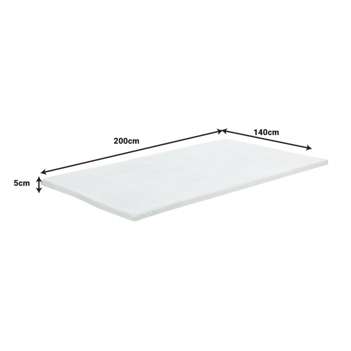 Ανώστρωμα Casmeriane pakoworld roll pack λευκό ύφασμα-memory foam 140x200x5εκ